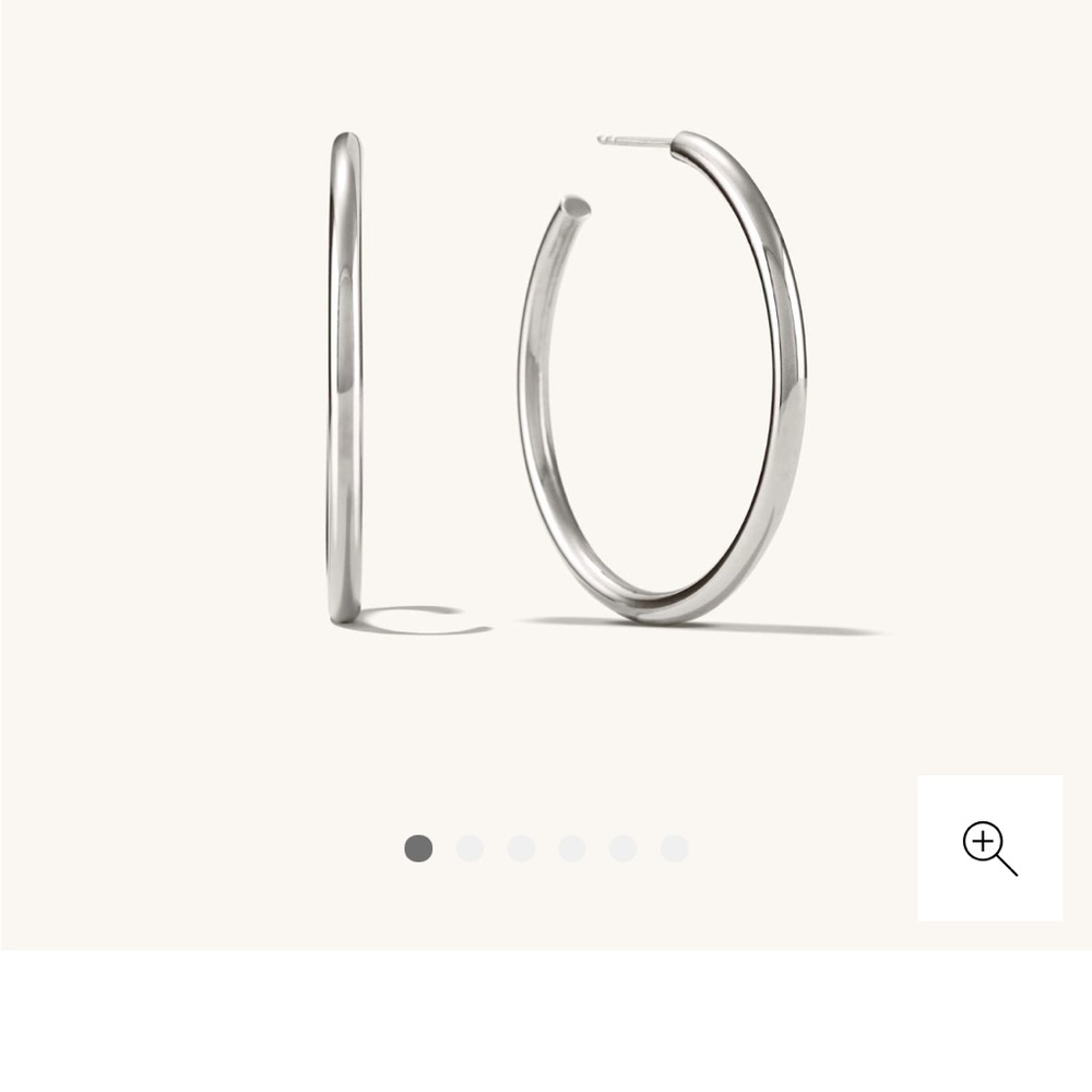 Mejuri Silver tube hoops